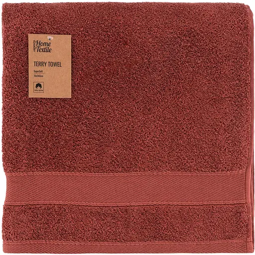 Полотенце махровое Ardesto SuperSoft 70х140 см 100% хлопок терракотовое (ART2270RT)  - фото 1