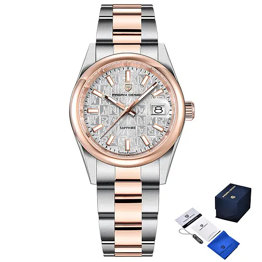 Наручний годинник чоловічий PD-1794M Silver-Rose Gold-White Pagani Design acs0031244 - фото 1