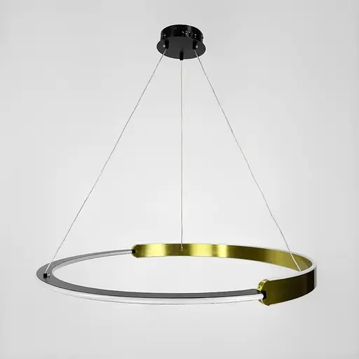 Подвесная люстра в латунно-черном корпусе кольца Ø 80 см Ст. MJ303-800 AB | Line F - фото 7