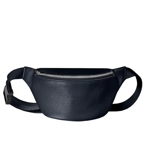 Шкіряна поясна сумка-бананка Kanny синя - фото 7