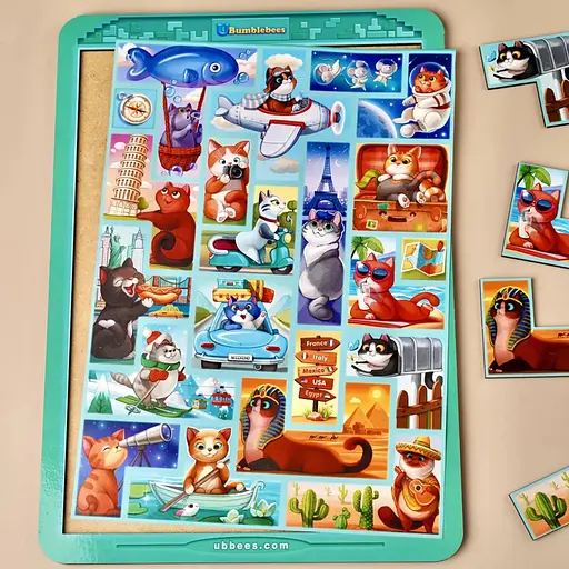 Деревянный сортер "Тетрис большой - Котики" Ubumblebees (ПСД125) PSD125 - фото 5