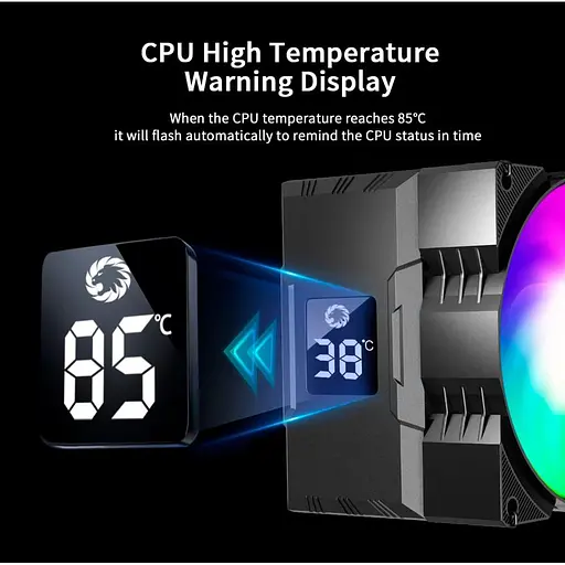 Кулер для процесора GameMax Gamma 90 Digital BK (Gamma 90 Digital BK) - фото 11