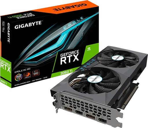 Видеокарта GeForce RTX 3060 Ti 8GB Gigabyte Eagle OC (GV-N306TEAGLE OC-8GD) Б/У - фото 1