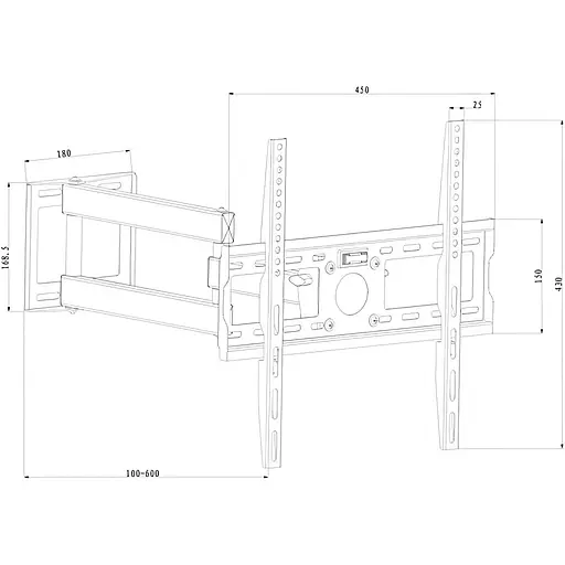 Крепление для телевизора X-Digital Steel SA345 Black [133628] - фото 2