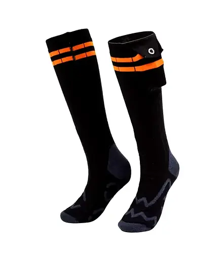 Носки KC-S0029 с подогревом и блоком питания 4000mAh на дистанционном управлении (Серые) - фото 2