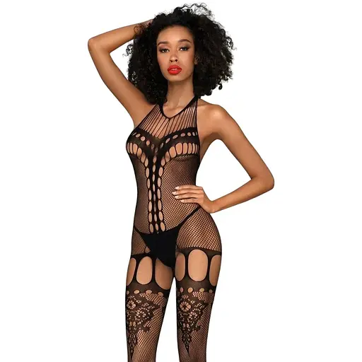 Бодістокінг Penthouse Fancy Me Black відкритий доступ фантазійний малюнок імітація панчох XL