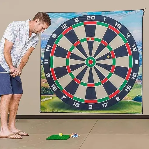 Набір ігор для гольфу HTU, ігровий килимок для гольфу з 16 м'ячами для гольфу - фото 2