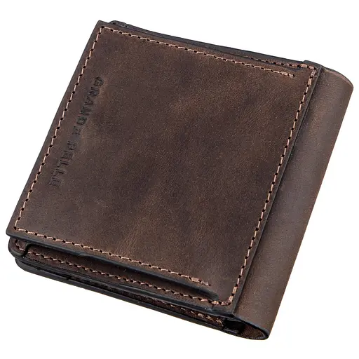 Кожаный портмоне Grande Pelle 9.5х10х2 см acs0014767 - фото 2