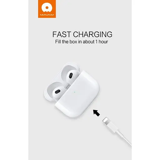 Беспроводные наушники WUW-R184, BT5.0, TWS, 25mAh, 200mAh, 4h, white - фото 3