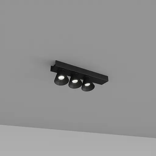 Накладной светильник Skarlat RSLC74131-3 3×7W BK 4000K - фото 1