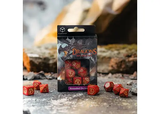 Набір кубиків Dragons Modern Dice Set Ruby , 7 шт. (RDRA08) - фото 6