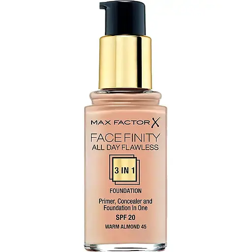 Тональная основа Max Factor Facefinity All Day Flawless 3 в 1 тон 45 (Warm Almond) 30 мл - фото 2