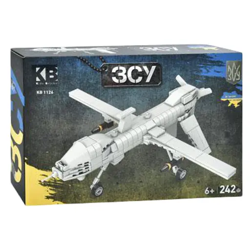 Конструктор KB 1126, "Військовий безпілотник" (дрон-розвідник) на радіокеруванні, 242 деталі, в коробці - фото 2