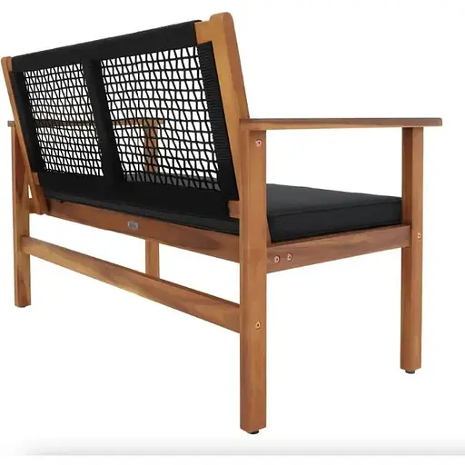 Садовая скамейка Di Volio Teracina со спинкой черный - фото 6