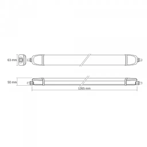 LED світильник IP65 лінійний магістральний VIDEX BNWL04 40W 1.2М 5000K 220V - фото 16