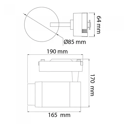 Светильник трековый "MONACO-30" 30W 4200K (с фокусировкой) черный, белый - фото 3