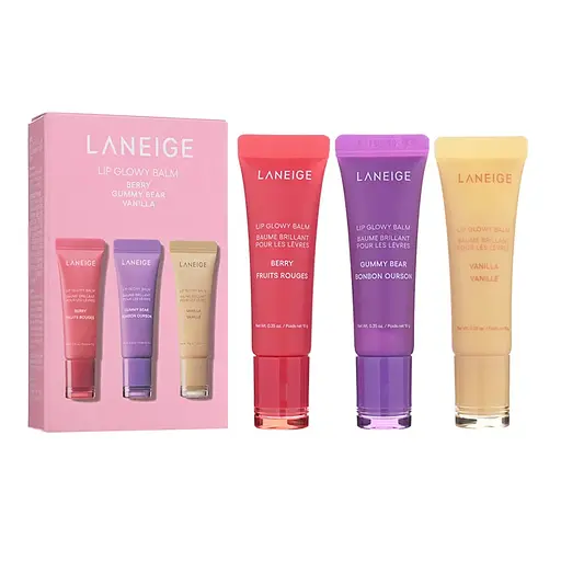 Набор бальзамов для сияющих губ Lip Glowy Balm Trio Holiday Set Laneige - фото 1