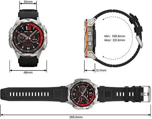 Смарт-годинник Kospet TANK T3 Ultra 2 Silver - фото 5