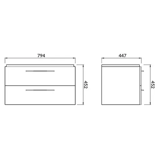 Тумба для ванної кімнати Cet В389 Cersanit Тумба Lara з раковиною Mille 80 см Білий S801-361 30412 - фото 2