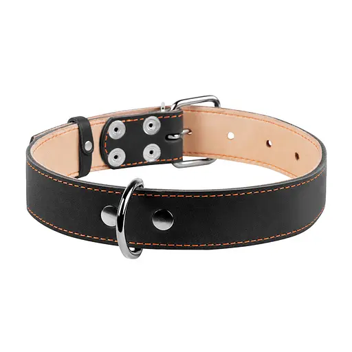 Нашийник "CoLLaR" подвійний (ширина 35мм довжина 48-63см) чорний - фото 2