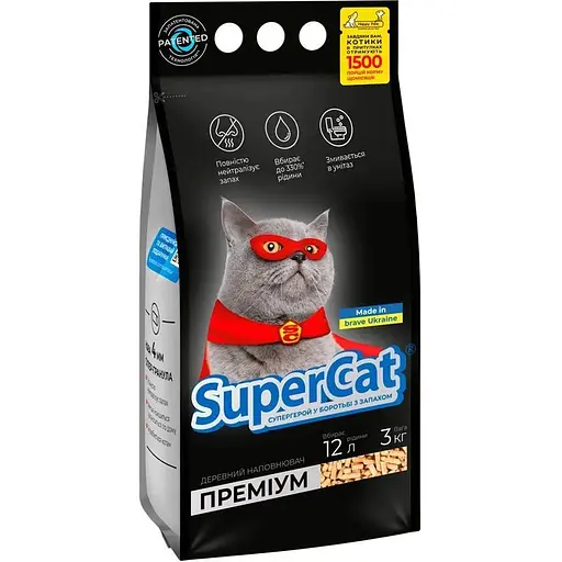 Наполнитель SuperCat Премиум, гранулы 4 мм 3кг - фото 1
