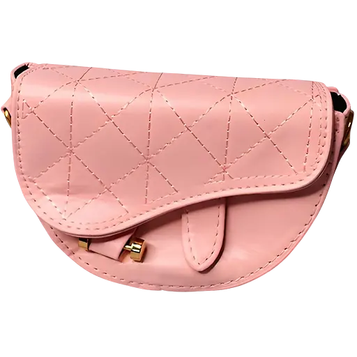 Детская сумка на цепочке из экокожи 16х11х5 см розовая (24-328)