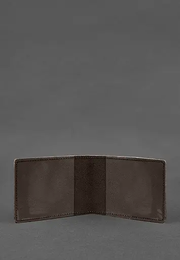 Кожаная обложка для удостоверения министерства обороны темно-коричневая - фото 3