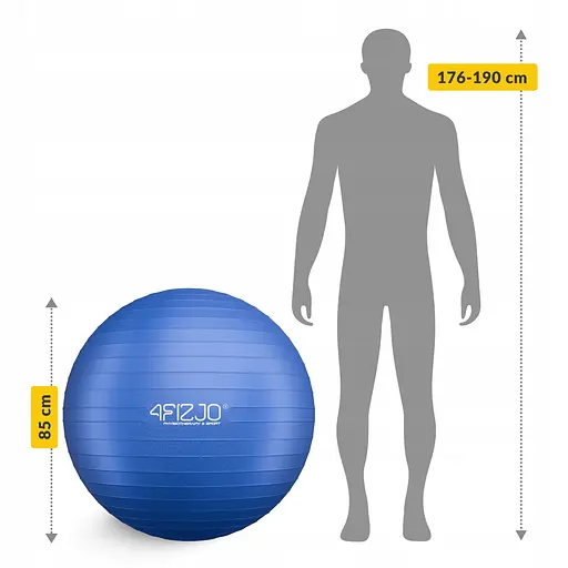 М'яч для фітнесу (фітбол) 4FIZJO 85 см Anti-Burst Blue (P-5907739316400) - фото 11