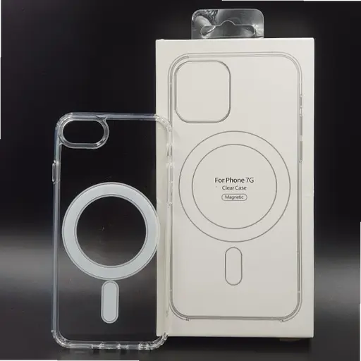 Чехол MagSafe Clear Case for iPhone 8/8+ + защитное стекло в подарок - фото 1