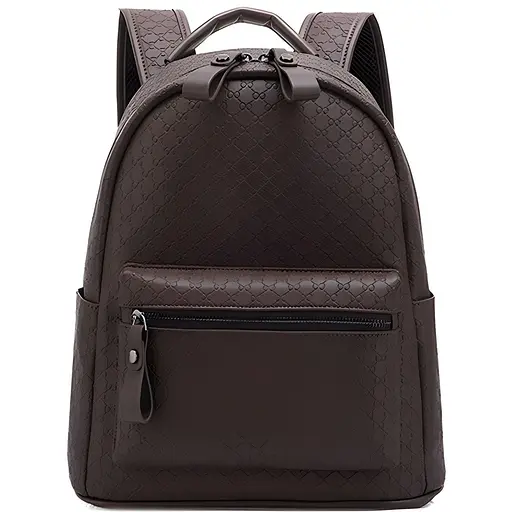Повсякденний жіночий рюкзак з екошкіри 25х30х15 см коричневий (s2255)