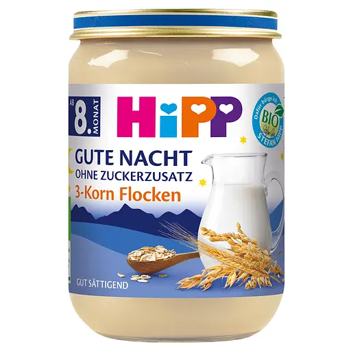 Органічна Каша HIPP  Молочна 3 Злаки на Добраніч 190 г