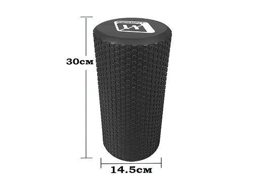 Масажний ролик EasyFit Foam Roller 30 см Чорний (EF-2024-BK) - фото 2
