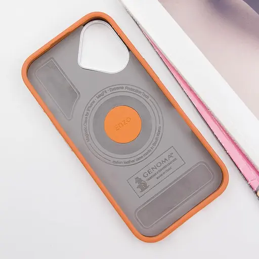 Чехол SGP PC+Leather with MagSafe для Apple iPhone 16, 6.1 Brown - фото 3