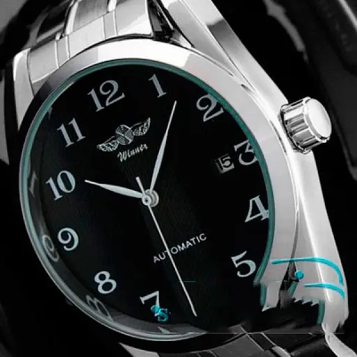 Чоловічий наручний годинник Winner Handsome (Сріблястий) - фото 3