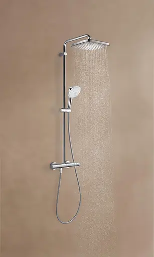 Душова система з термостатом для настінного монтажу Grohe Tempesta System 250 Cube 26689001, Хром - фото 7