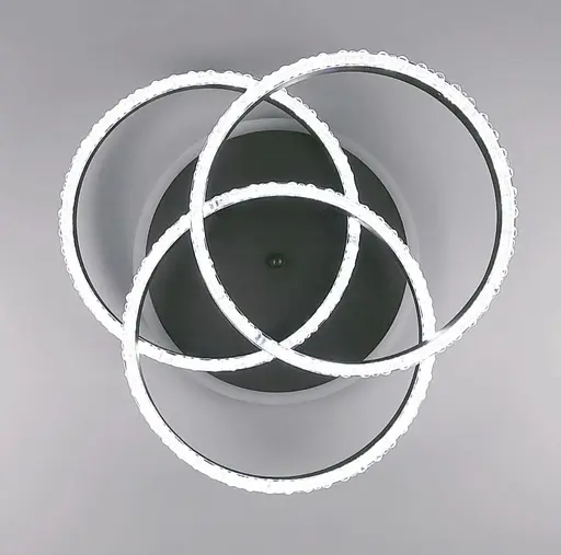 LED люстра на 3 кільця в корпусі coffee з золотистою смужкою Line.F A 55063/3C RGB CF+GD - фото 2