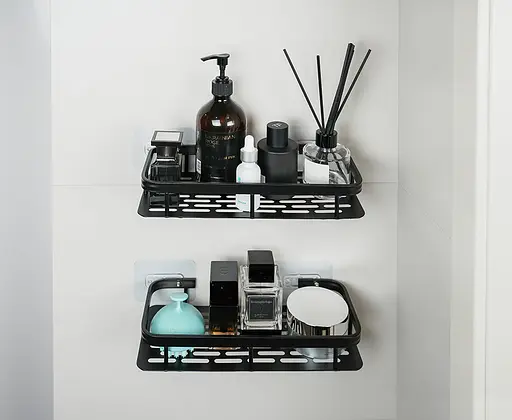 Набор металлических полок для ванной комнаты Fabrika ONIX 2 шт черный+подарок ершик для унитаза Fabrika PRACTIС White - фото 13