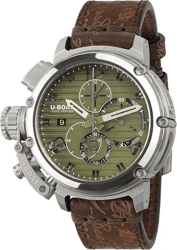 Часы U-Boat Chimera 46mm Chrono SS Verde 9591