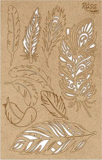 Чіпборд для скрапбукінгу „Мереживо“ 4 пір'їни ДВП 12,8х20см Rosa Talent - фото 1