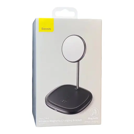 Бездротова зарядна підставка Baseus Swan 2in1 Wireless Magnetic (MagSafe) Charging Bracket - фото 1