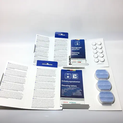 Набор таблетки для удаления накипи 00311975 + Таблетки от кофейного жира 00311970 для кофемашины Bosch Siemens - фото 6