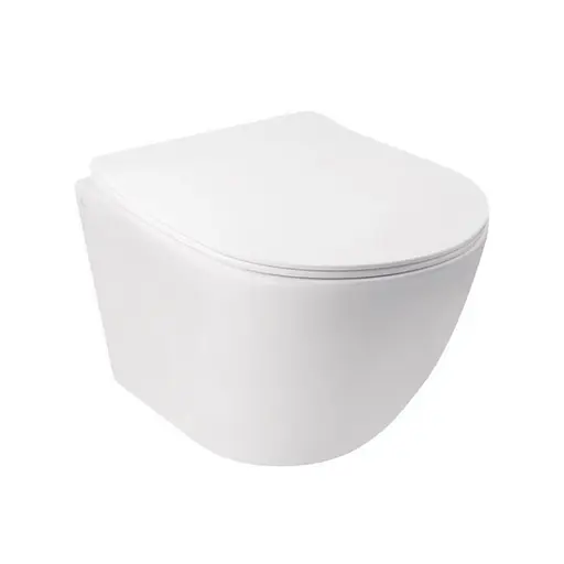 Унитаз подвесной Qtap Jay безободковый с сиденьем Soft-close QT07335176W - фото 1