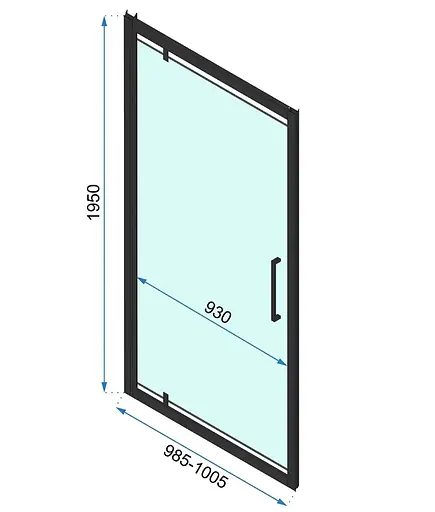 Душевая кабина Rea Rapid Swing 100x100 chrome пристенная REA-KPL-09123, Универсальная, прозрачный, хром - фото 6