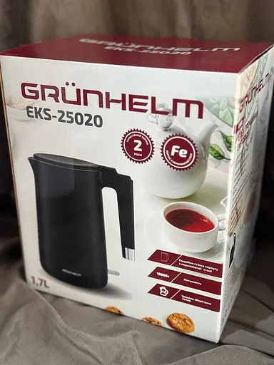 Электрочайник с вращением на 360° EKS-25020 Grunhelm 1.7л 2200Вт Черный - фото 8