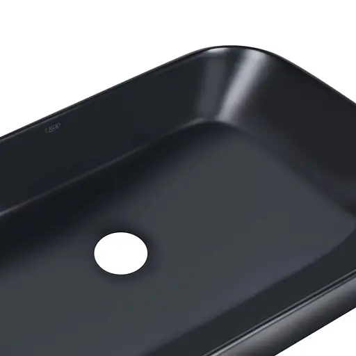 Умивальник Qtap Scorpio накладний прямокутний 550x390x120 мм Black matt + донний клапан PU03, Чорний матовий - фото 5