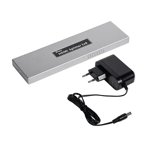 Разветвитель видеосигнала HDMI 1x8 4K Dtech DT-7148B(MS) (74-00142) - фото 10