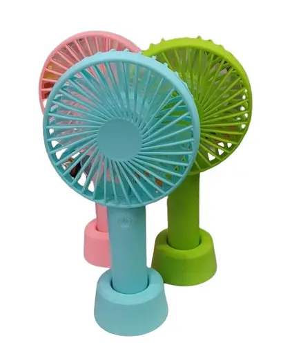 Ручний портативний вентилятор Portable Mini Fan X9 на акумуляторі з ручкою міні вентилятор USB Рожевий - фото 5