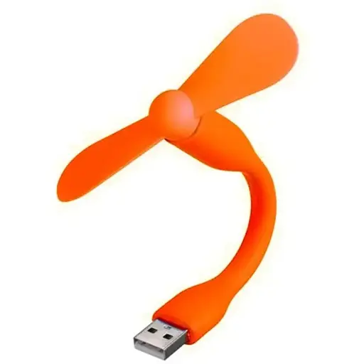 Вентилятор мобильный USB оранжевый - фото 1