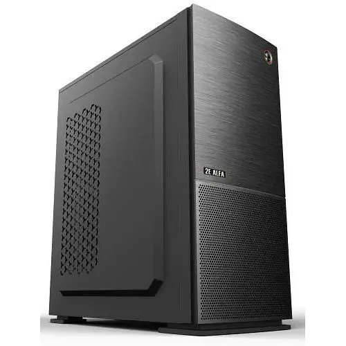 Корпус 2E ALFA черный, без БП, Mid Tower, для ATX/Micro ATX/Mini ITX, 2xUSB 2.0, 1xUSB 3.0, 1x120 мм Fan (2E-G650) - фото 1