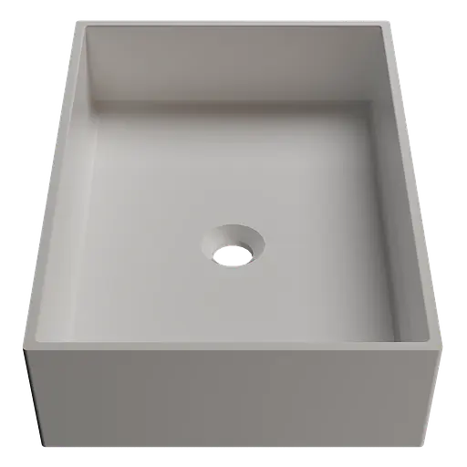 Раковина матовая накладная Amidicon Ring 60 580x390 из литого камня RING_60_MAT, Белый матовый - фото 3